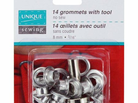 UNIQUE SEWING Grommets Silver - 8mm (¼ ) - 14 pcs For Discount