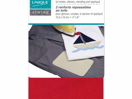 UNIQUE SEWING Drill Patch Red - 10 x 15cm (4  x 6 ) - 2pcs Online Sale