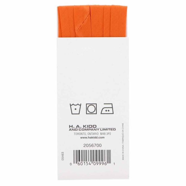 UNIQUE - Single Fold Bias Tape - 13mm x 3.7m - Orange 700 Online