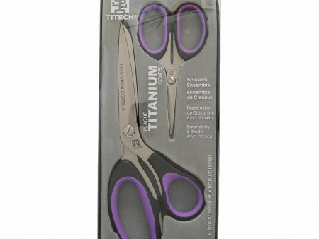 TITECH 2 Piece Scissors Gift Set - 8½  Dressmakers  and 4½  Embroidery Scissors For Cheap