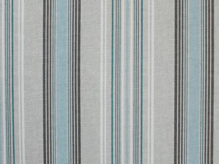 9 x 9 inch Home Decor Fabric Swatch - Home Decor Fabric VERONA - Tranquil stripes - Turquoise Online