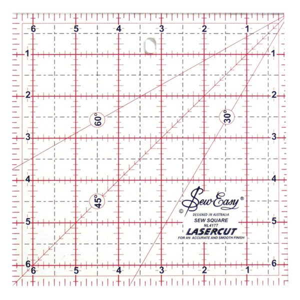 SEW EASY Square Ruler - 6½  x 6½  (16.5 x 16.5cm) Online now