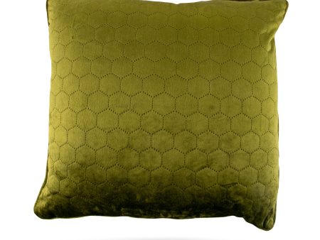 Decorative feather cushion - Luxe quilted - Lime - 20 x 20   For Discount