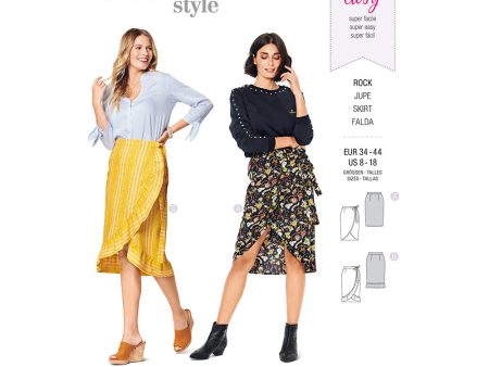 BURDA - 6200 Wrap Skirt with Waistband and Tie Bands on Sale