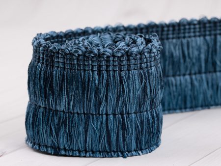 Brushed fringe 2 po (5 cm) Blue For Cheap