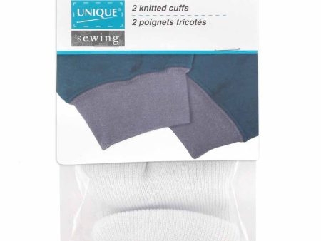 UNIQUE SEWING Knitted Cuffs White - 2pcs Discount