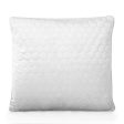 Decorative feather cushion - Luxe quilted - White - 20 x 20   For Sale