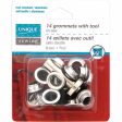 UNIQUE SEWING Grommets with Tool - 8mm (¼ ) - Black - 14 pcs. Fashion