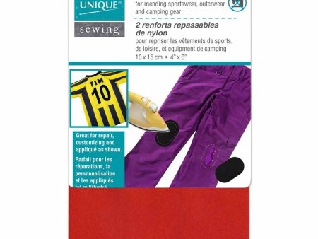 UNIQUE SEWING Nylon Patch Red - 10 x 15cm (4  x 6 ) - 2pcs Cheap