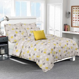 Tulipe - 3 pc Duvet cover - Yellow For Cheap