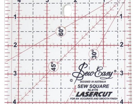 SEW EASY Square Ruler - 4½  x 4½  (11.4 x 11.4cm) Online now