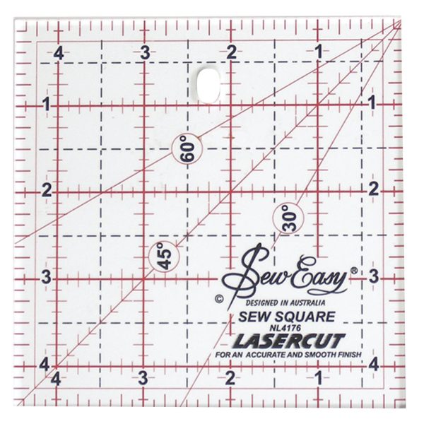 SEW EASY Square Ruler - 4½  x 4½  (11.4 x 11.4cm) Online now