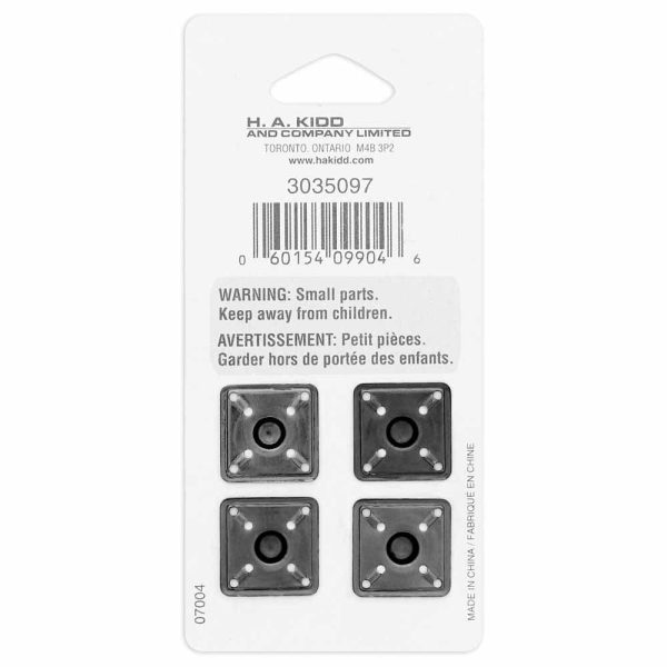 UNIQUE SEWING Square Snap Fasteners - 14mm (½ ) - Gunmetal - 4 sets Discount