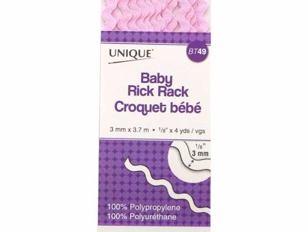 UNIQUE Baby Rick Rack 3.7m Baby Pink 319 Supply