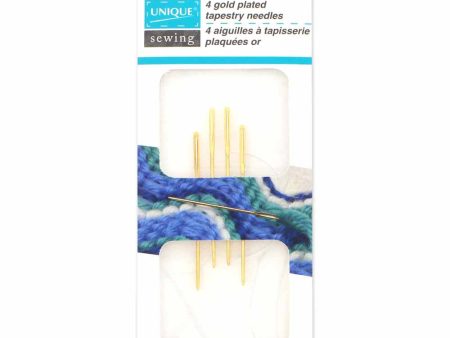 UNIQUE SEWING Gold Plated Tapestry Needles - Size 22 - 4 pcs. Online Hot Sale