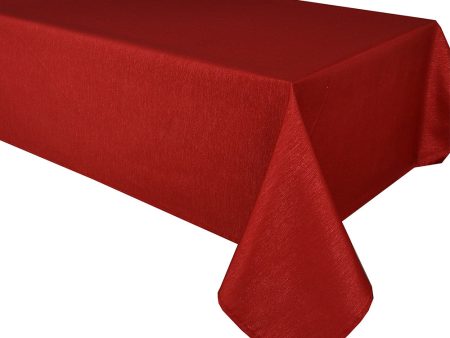 Tablecloth - Shimmer - Red  60″ x 90″ Rectangle Cheap