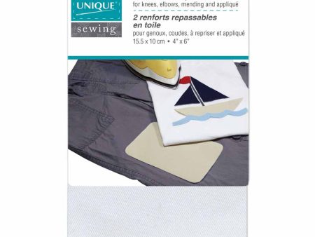 UNIQUE SEWING Drill Patch White - 10 x 15cm (4  x 6 ) - 2pcs Discount