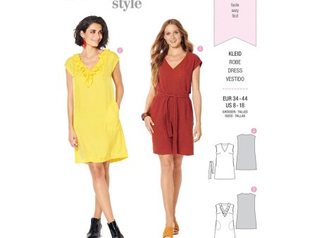 BURDA - 6221 Sleeveless Dress with V–Neck Cheap