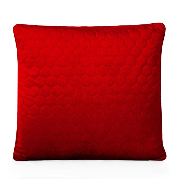 Decorative feather cushion - Luxe quilted - Red - 20 x 20   Online now