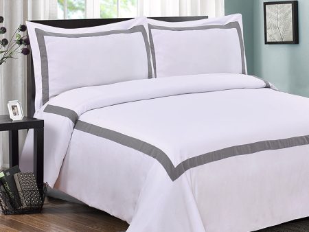 Estate 3pc Duvet Cover Set - Grey Online Sale