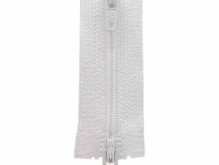 COSTUMAKERS Activewear Two Way Separating Zipper 60cm (24″) - White - 1704 For Sale