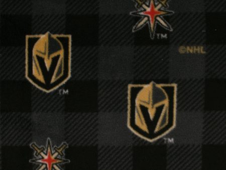 Vegas Golden Knights - NHL Fleece Print - Buffalo plaid - Black Online Sale