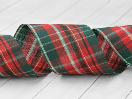 Tartan Stiffen Ribbon 2 3 8  - New Brunswick Cheap