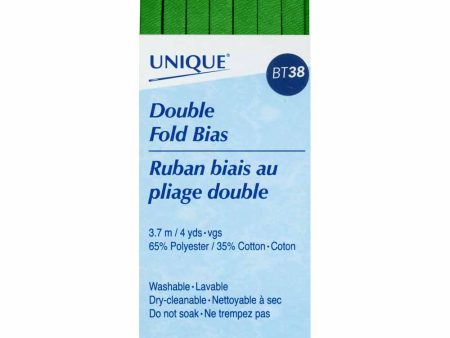 UNIQUE Double Fold Bias Tape 7mm x 3.7m - Kelly Green Supply