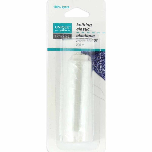 SEWING ESSENTIALS Knitting Elastic 200m - White Discount