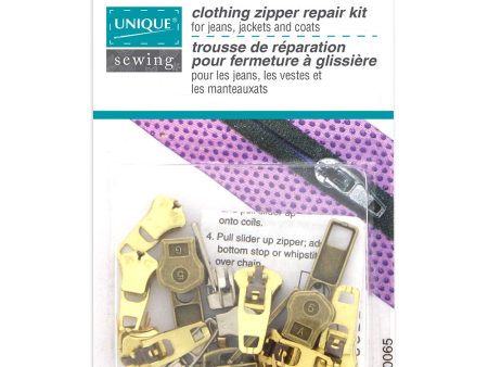 UNIQUE SEWING Clothing Zipper Repair Kit - 12 zipper pulls Cheap