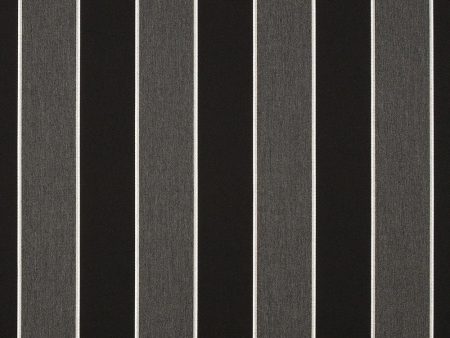 9 x 9 inch Home decor fabric Swatch - Sunbrella Furniture Stripe Peyton 56075-0000 Granite Online