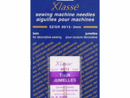 KLASSE´ Twin Sharps Needle Carded - Size 80 12 - 2mm Discount