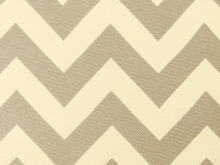 9 x 9 inch Fabric Swatch - Home Decor Fabric - Illinois - Chevron chic Taupe Cream Supply