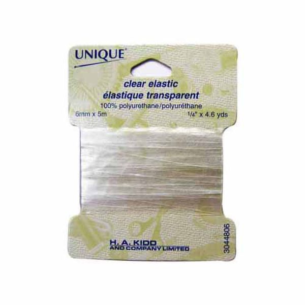 UNIQUE Clear Elastic 6mm x 5m - Clear Online Sale