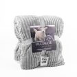 Decorative Minky throw with Sherpa Backing - Grey - 79 x 91   Fashion