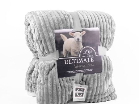 Decorative Minky throw with Sherpa Backing - Grey - 79 x 91   Fashion