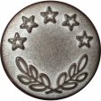 UNIQUE SEWING Jean Buttons No Sewing - Antique Silver 5 Stars - 6pcs. - 20mm (¾ ) For Cheap