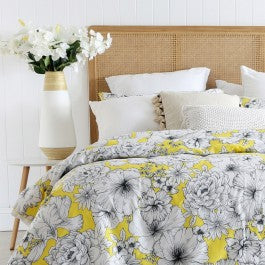 Valentina - 3 pc Duvet cover - Yellow For Sale