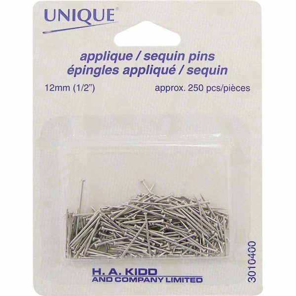 UNIQUE ½  Sequin Pins Silver 250pcs - 12mm (½ ) For Sale