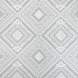 9 x 9 inch Home Decor Fabric Swatch - Home Decor Fabric - Global chic - Samar I - Silver For Sale