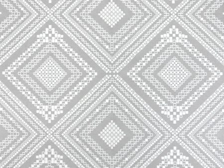 9 x 9 inch Home Decor Fabric Swatch - Home Decor Fabric - Global chic - Samar I - Silver For Sale