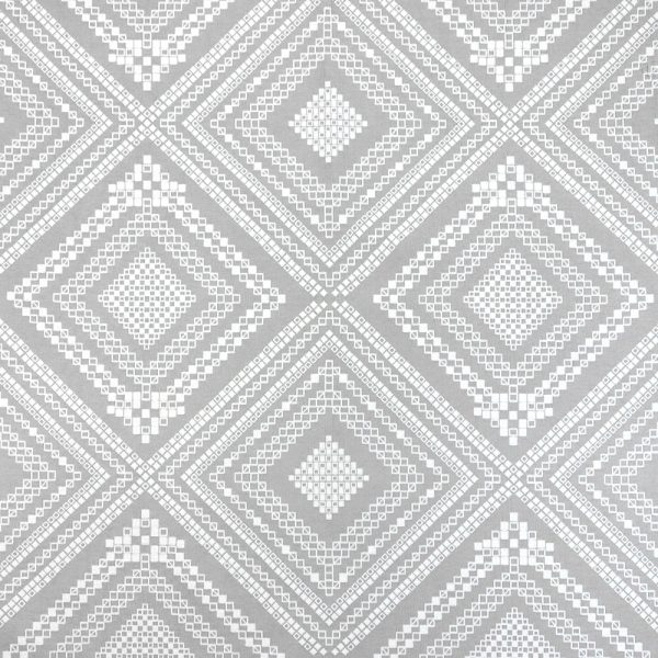 9 x 9 inch Home Decor Fabric Swatch - Home Decor Fabric - Global chic - Samar I - Silver For Sale