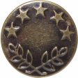 UNIQUE SEWING Jean Buttons No Sewing - Antique Brass - 6pcs. - 17mm (⅝ ) Online Hot Sale