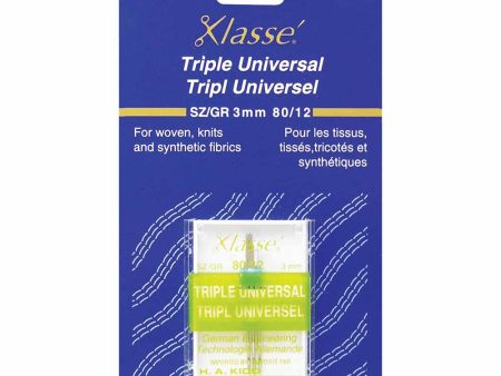 KLASSE´ Triple Needle Universal Carded - Size 80 12 - 3mm Hot on Sale