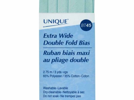 UNIQUE - Extra Wide Double Fold Bias Tape - 15mm x 2.75m - Turquoise Supply