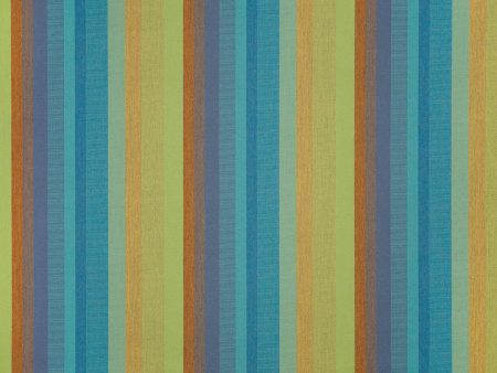 9 x 9 inch Home decor fabric Swatch - Sunbrella Furniture Astoria 56096-0000 Lagoon (Stripe) Online Sale