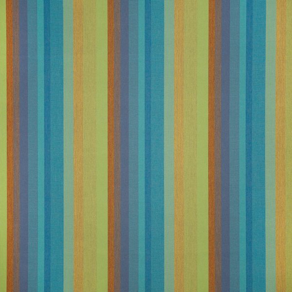 9 x 9 inch Home decor fabric Swatch - Sunbrella Furniture Astoria 56096-0000 Lagoon (Stripe) Online Sale