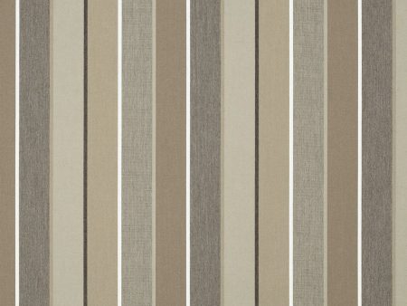 9 x 9 inch Home decor fabric Swatch - Sunbrella Furniture Stripe Milano 56079-0000 Char Cheap