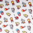 CAMELOT Licensed Bamboo flannelette - Kawaii Avengers - White on Sale