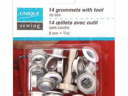 UNIQUE SEWING Grommets with Tool White - 8mm (¼ ) - 14 pcs on Sale